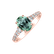 Prsten s diamanty a turmalínem Shimmering Dazzle2