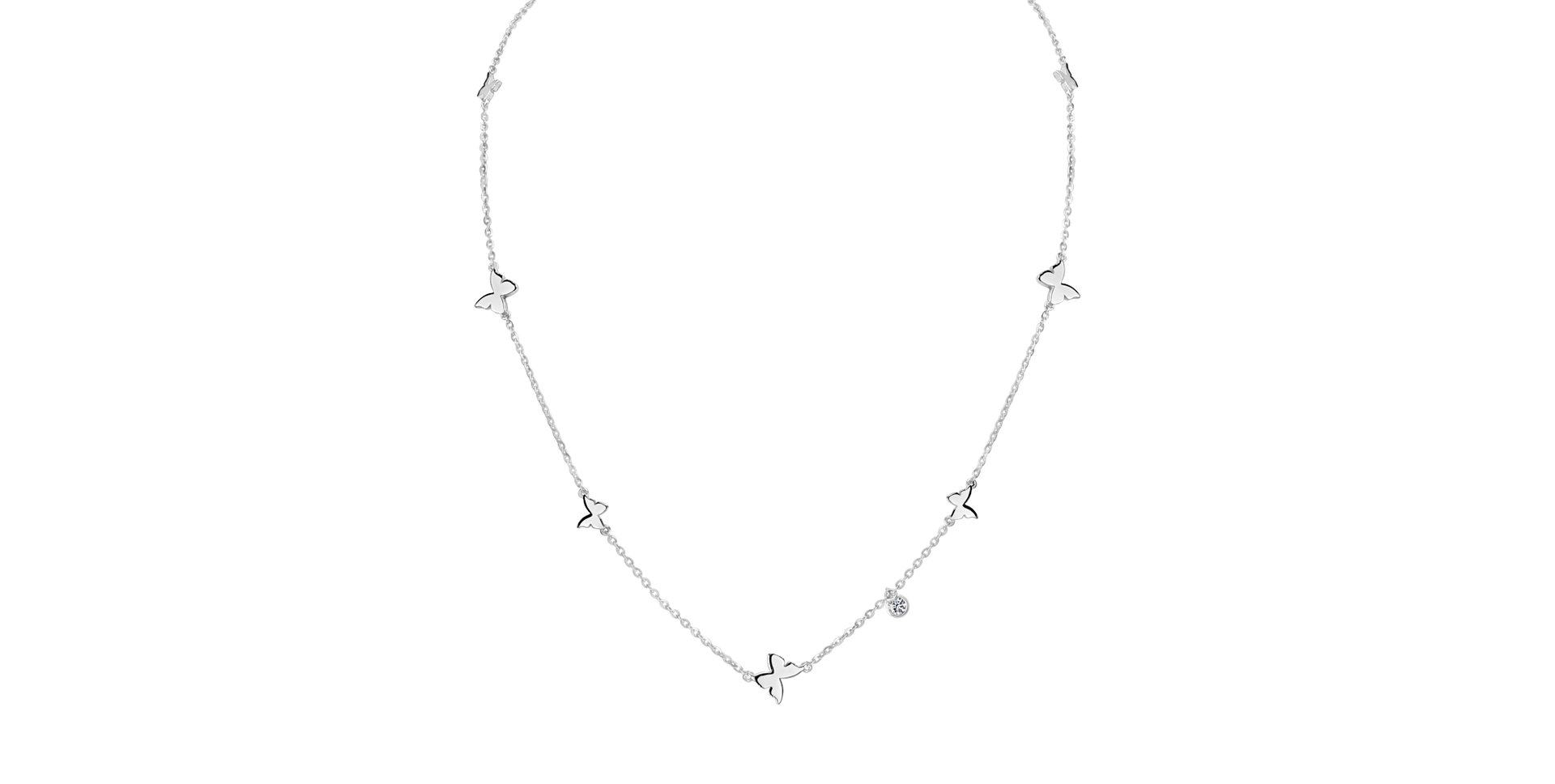 Náhrdelník s diamantem Wild Butterflies