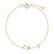 Náramek s diamantem Curly Letter V2