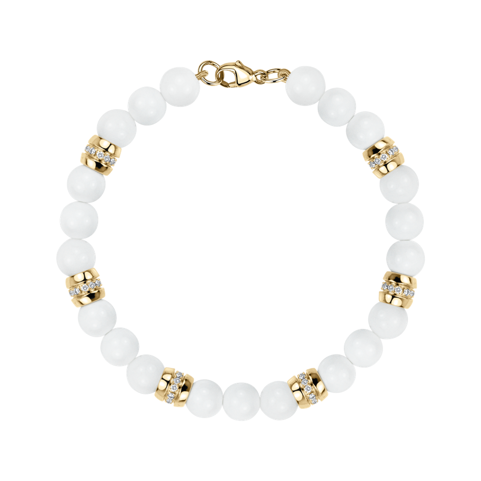 Náramek s diamanty a acháty Moonlace