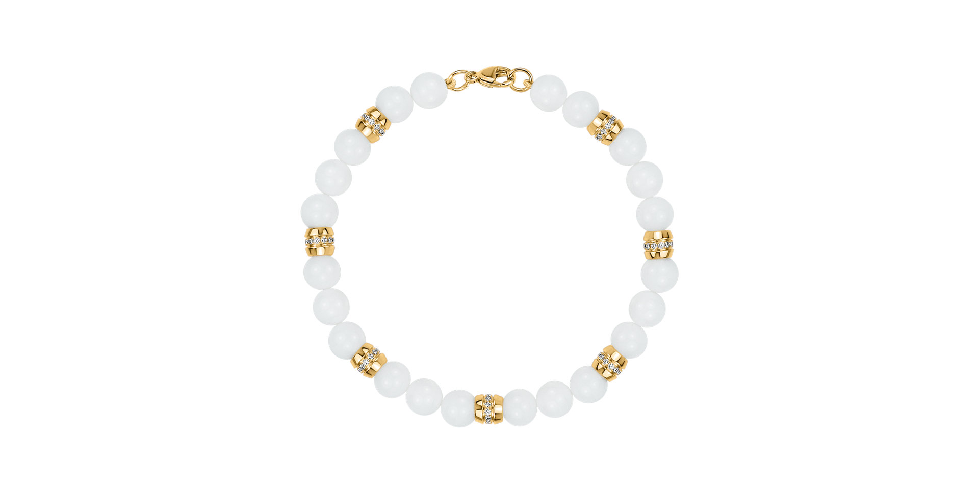 Náramek s diamanty a acháty Starlight Veil