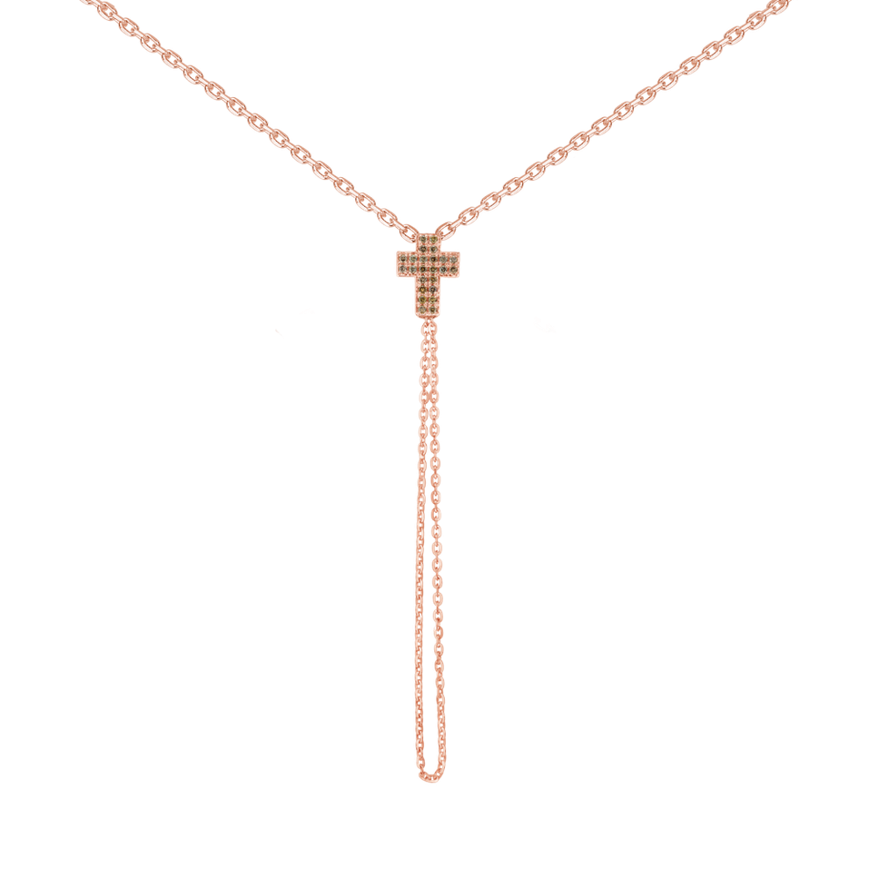 Náhrdelník s diamanty Divine Cross