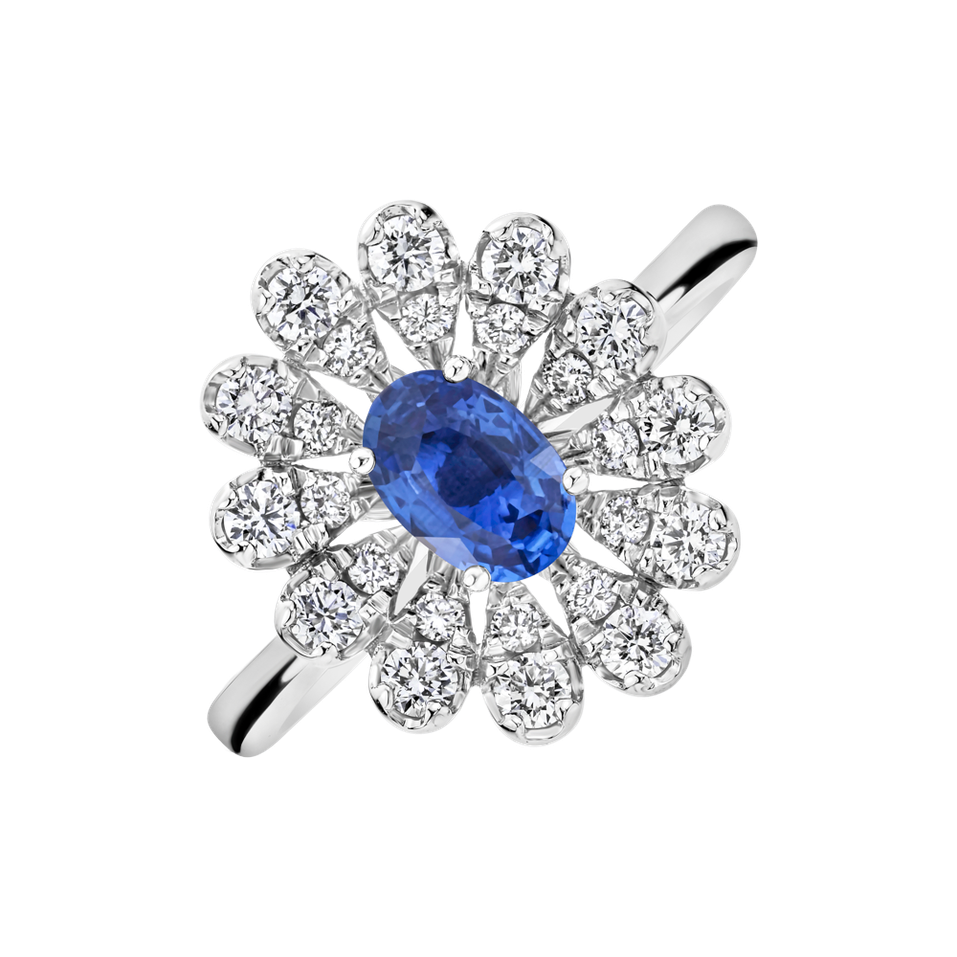 Prsten s diamanty a tanzanitem Starlight Bloom