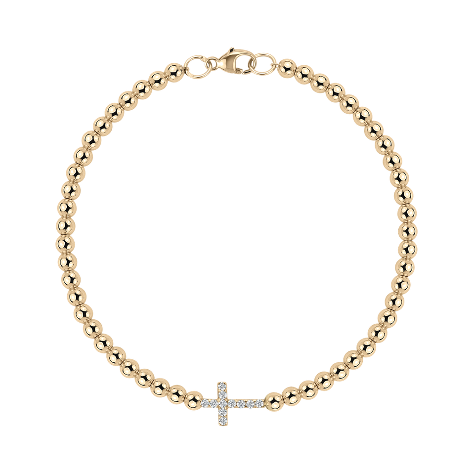 Náramek s diamanty Cure of Cross