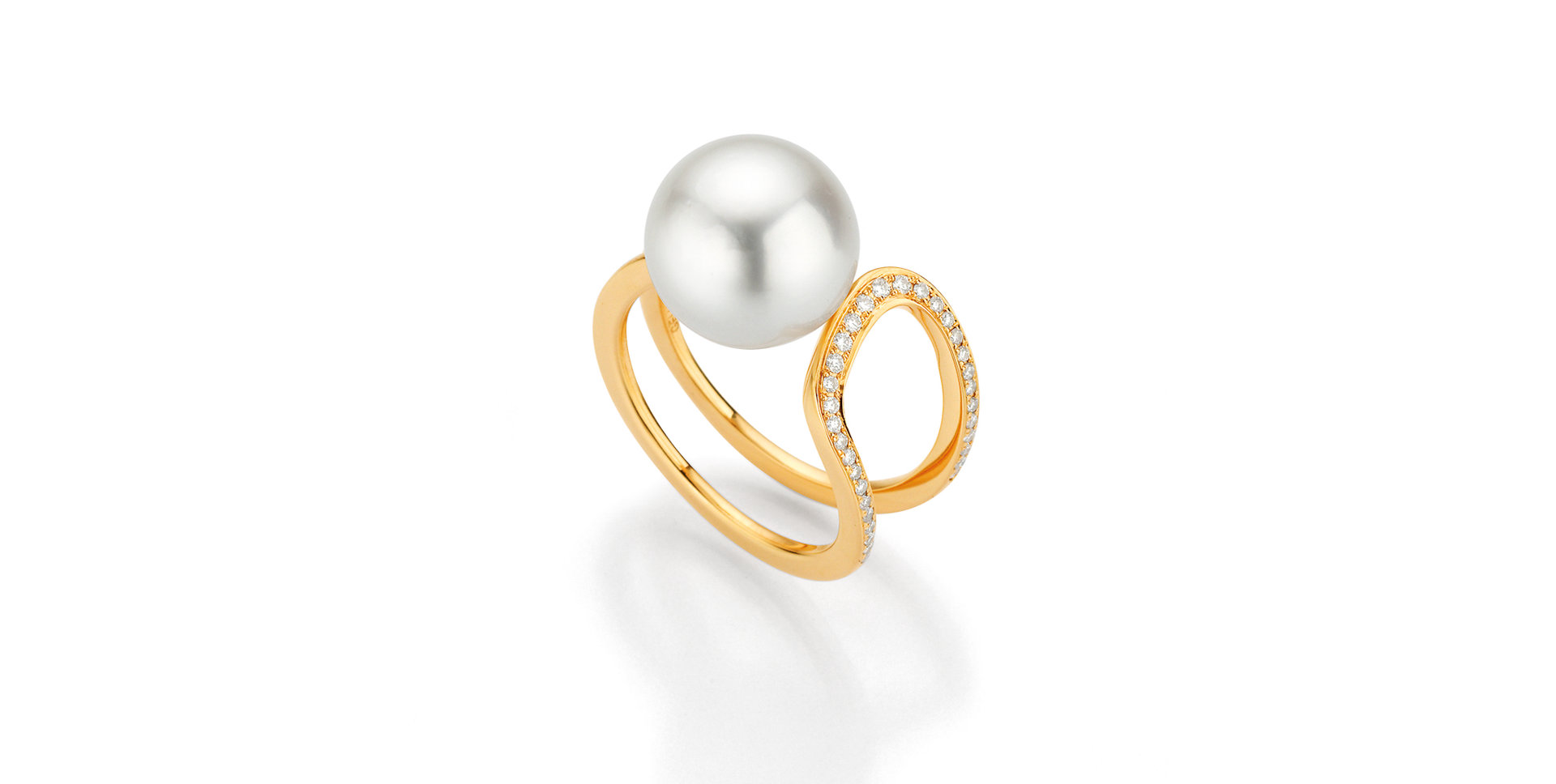 Prsten s diamanty a perlou Modern Classics