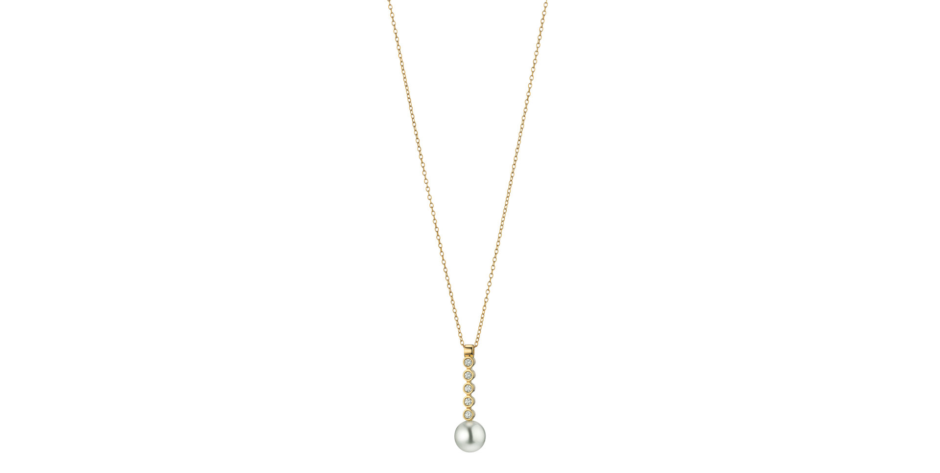 Náhrdelník s diamanty a perlou Neoclassic