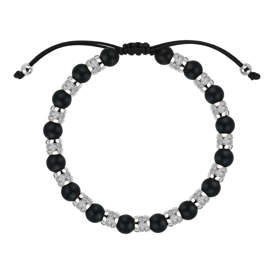 Náramek s diamanty a acháty Noctrelia