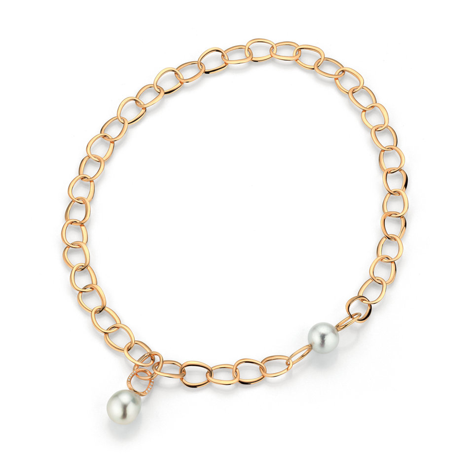 Náhrdelník s diamantmi a perlami Modern Classics