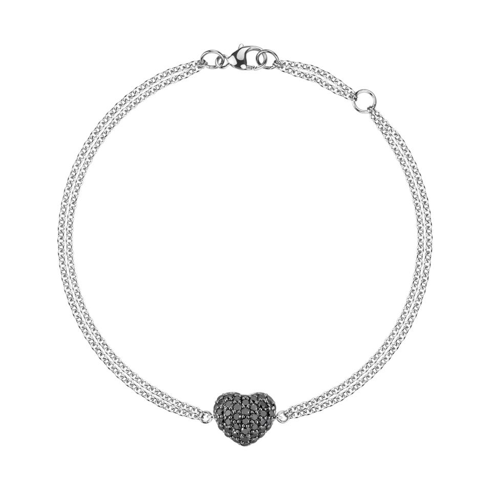 Náramek s diamanty Love Heart