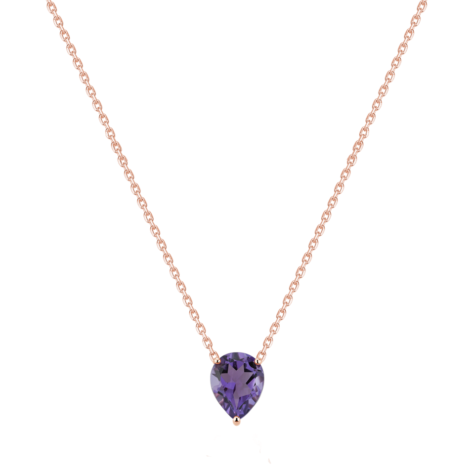 Náhrdelník s ametystem Drop
