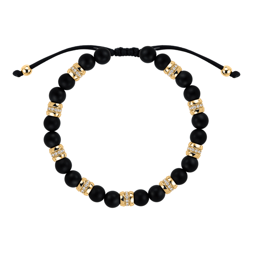 Náramek s diamanty a acháty Noctrelis