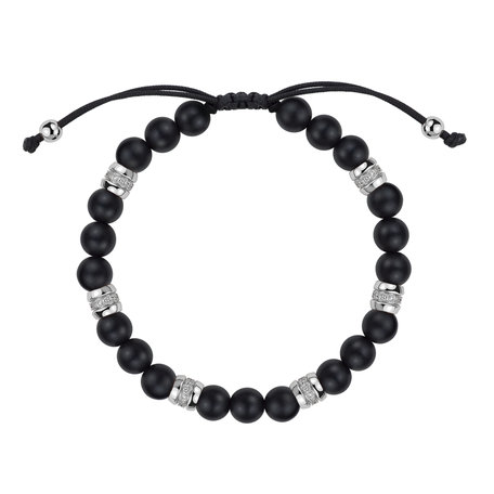 Náramek s diamanty a acháty Eclipse String