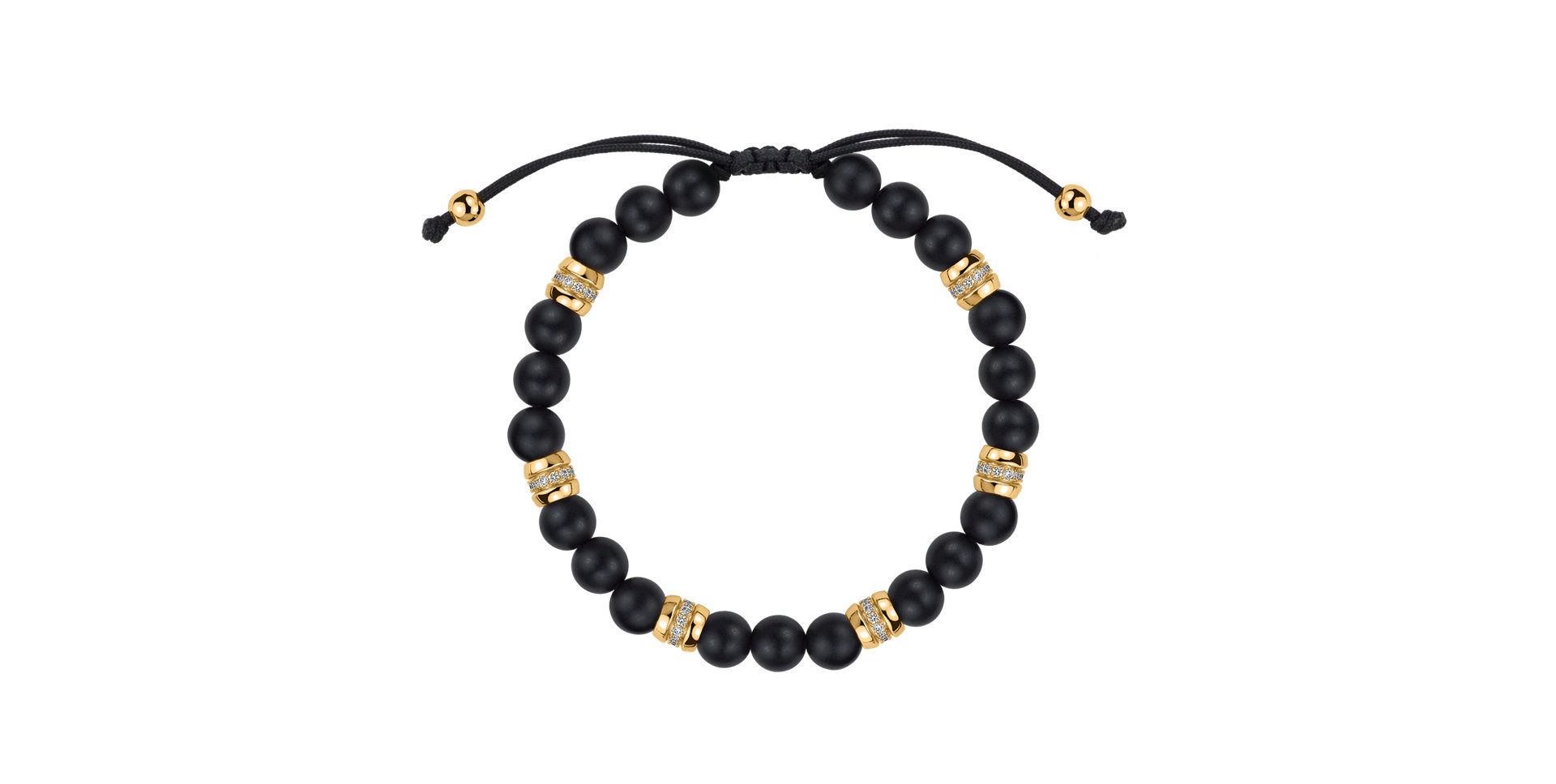 Náramek s diamanty a acháty Eclipse String