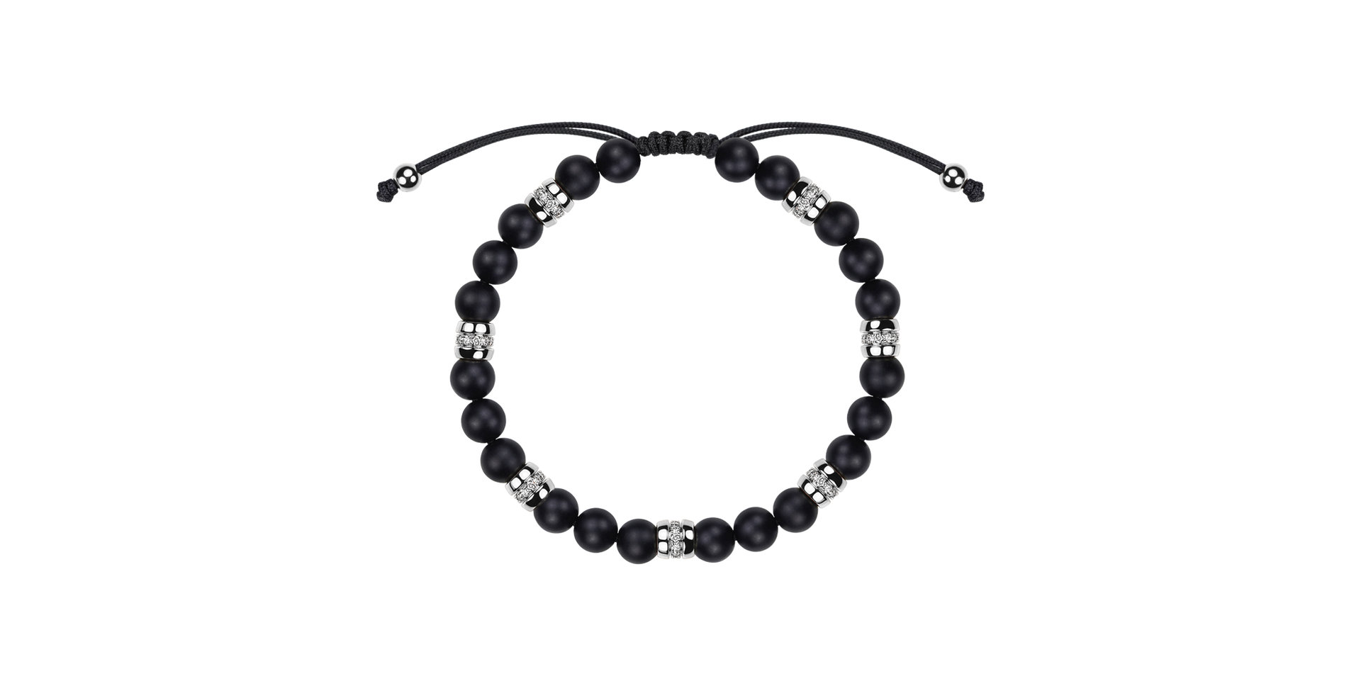 Náramek s diamanty a acháty Eclipse String