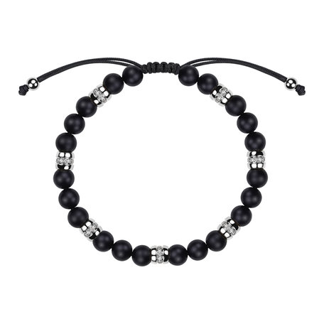 Náramek s diamanty a acháty Eclipse String