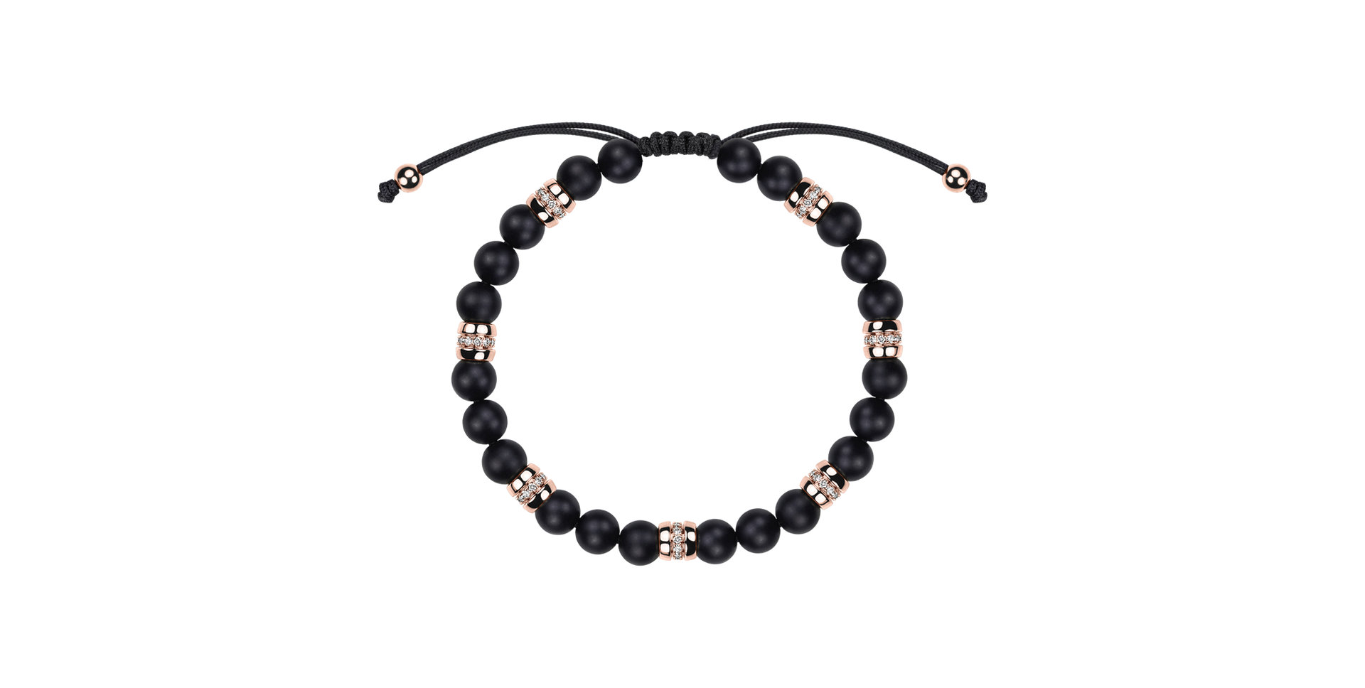 Náramek s diamanty a acháty Eclipse String