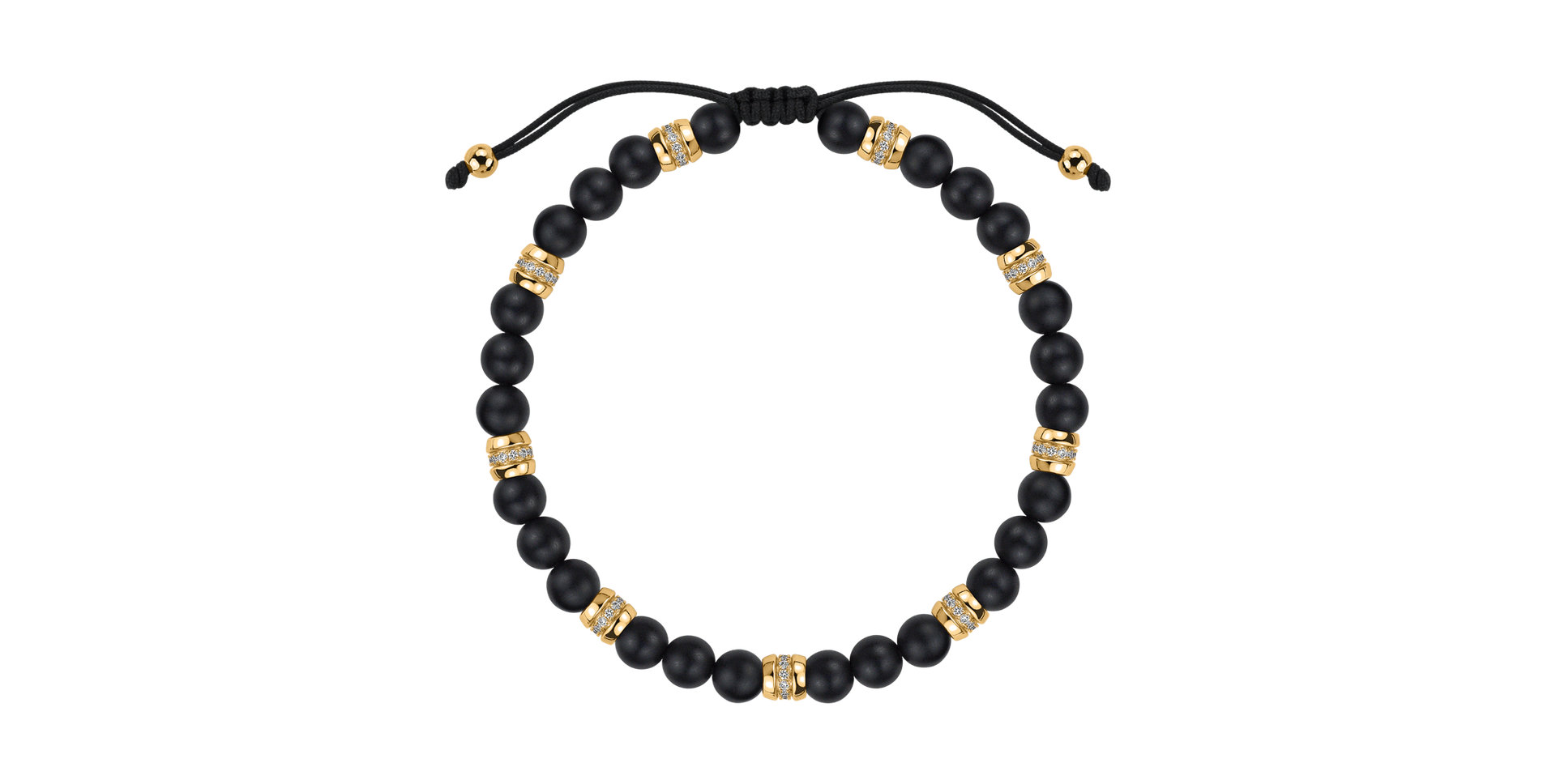 Náramek s diamanty a acháty Eclipse String