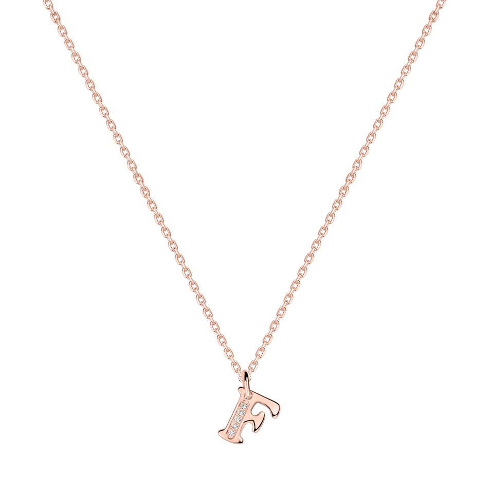 Náhrdelník s diamanty Dream Letter F