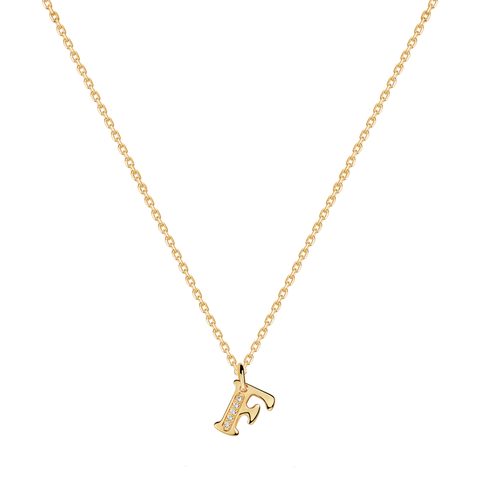 Náhrdelník s diamanty Dream Letter F
