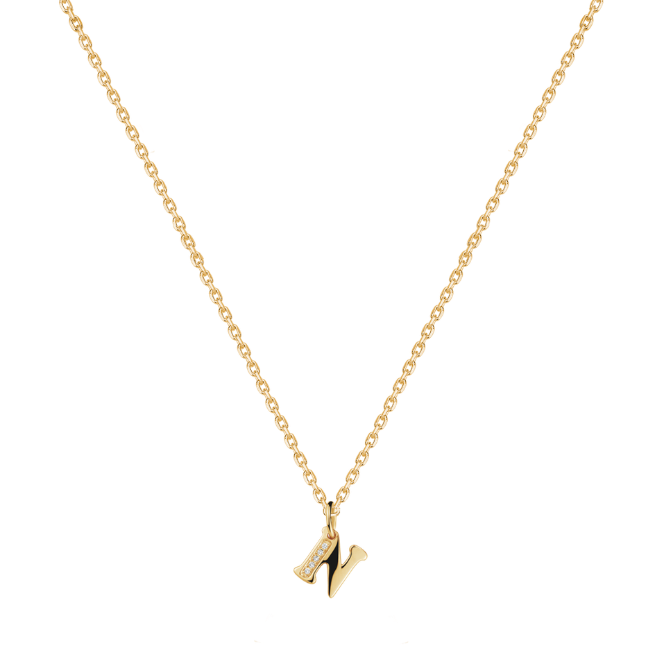 Náhrdelník s diamanty Dream Letter N