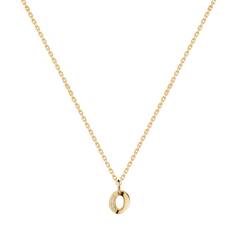 Náhrdelník s diamanty Dream Letter O