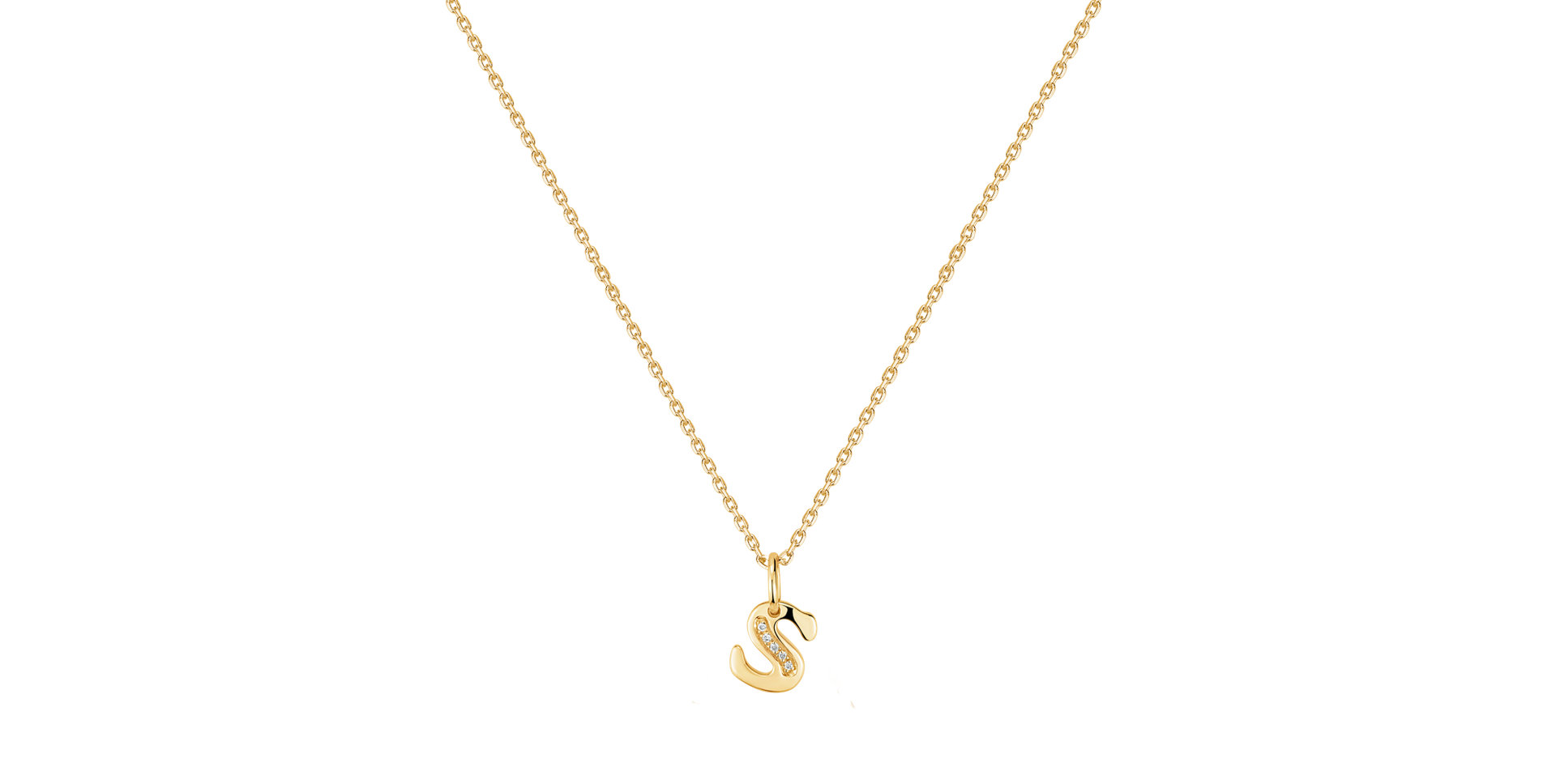 Náhrdelník s diamanty Dream Letter S