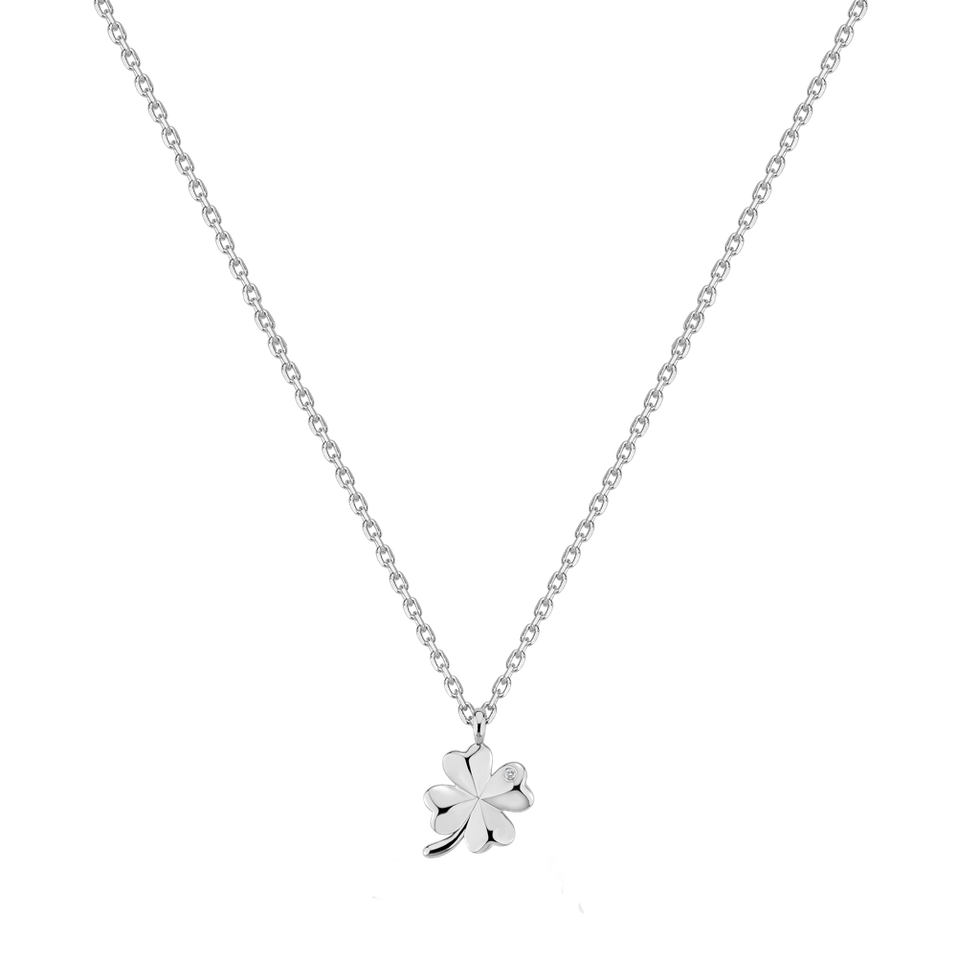 Náhrdelník s diamantem Leaf of Luck