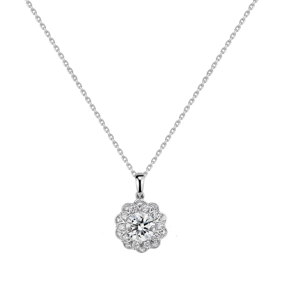 Náhrdelník s diamanty Flower Joy
