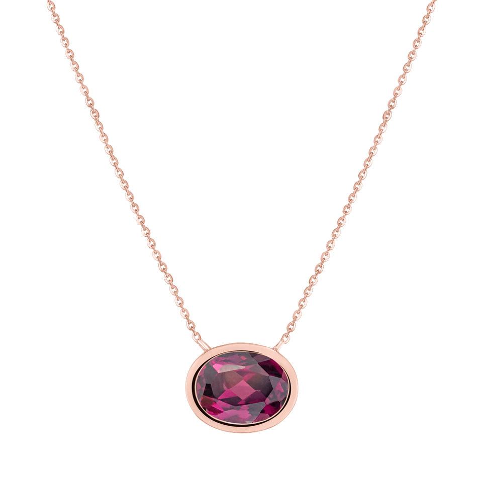Náhrdelník s rhodolitem Satin Mirror