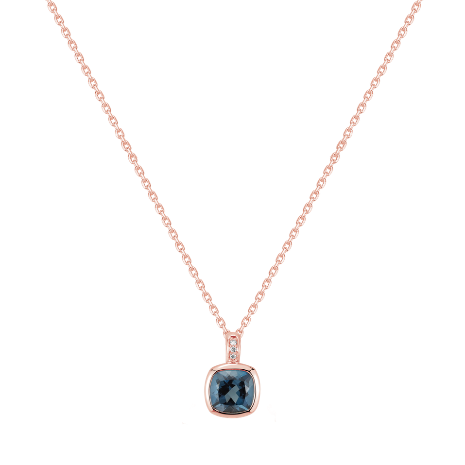 Náhrdelník s diamanty a topazem Carelia