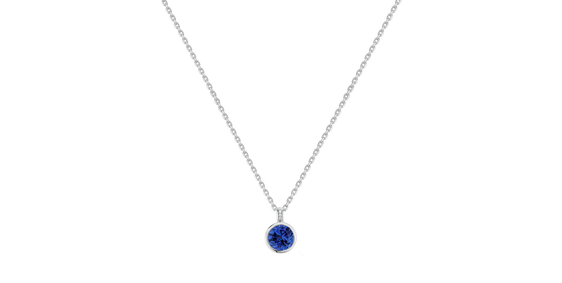 Náhrdelník s diamanty a tanzanitem Regal Elegance