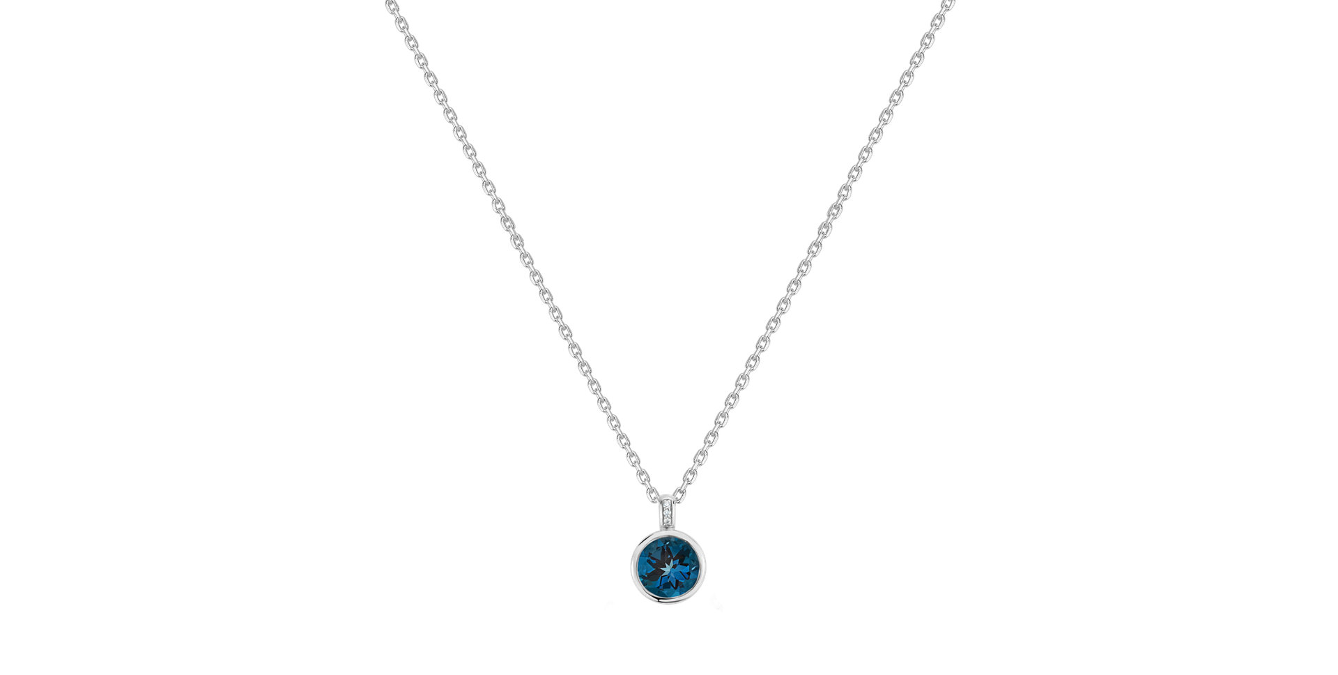 Náhrdelník s diamanty a topazem Regal Elegance