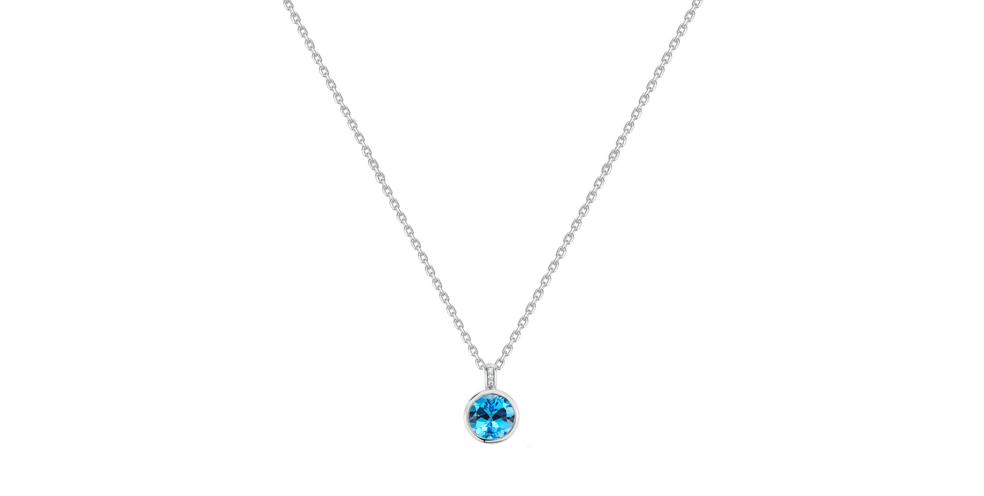 Náhrdelník s diamanty a topazem Regal Elegance