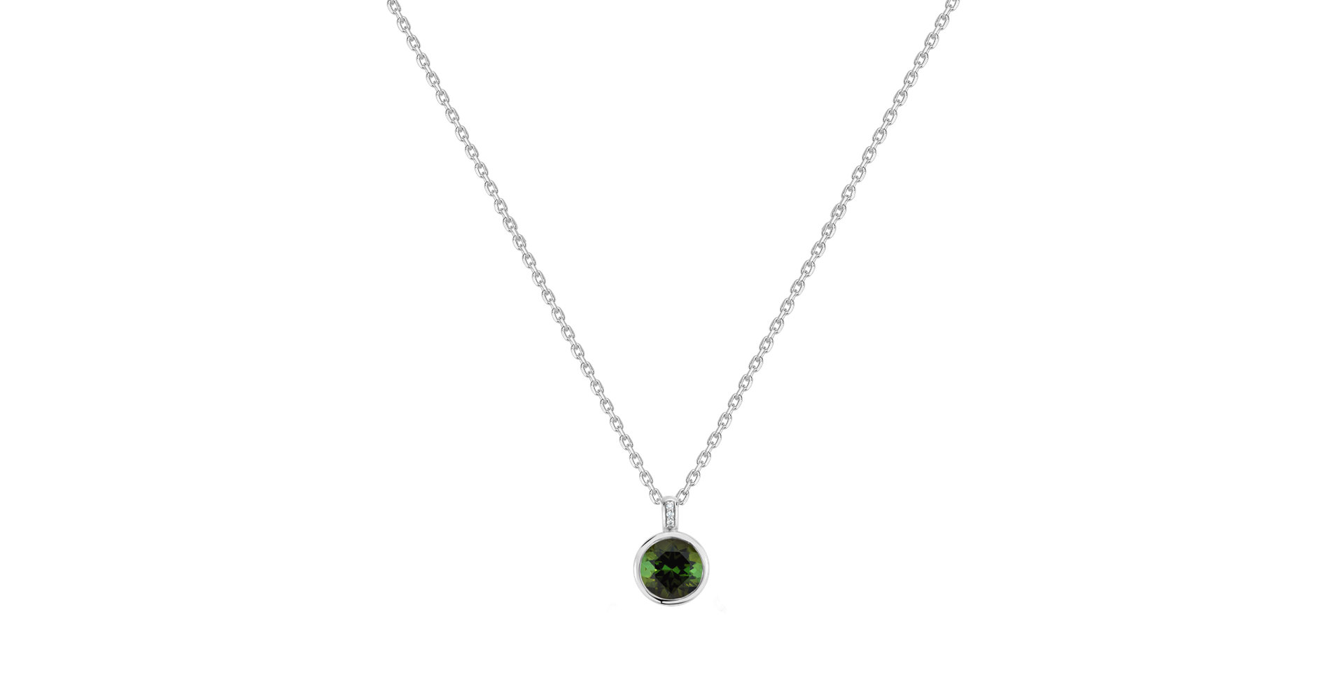 Náhrdelník s diamanty a turmalínem Regal Elegance