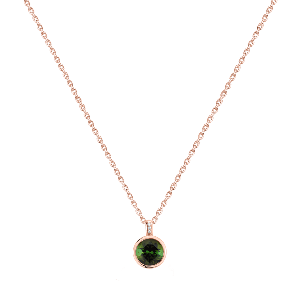 Náhrdelník s diamanty a turmalínem Regal Elegance