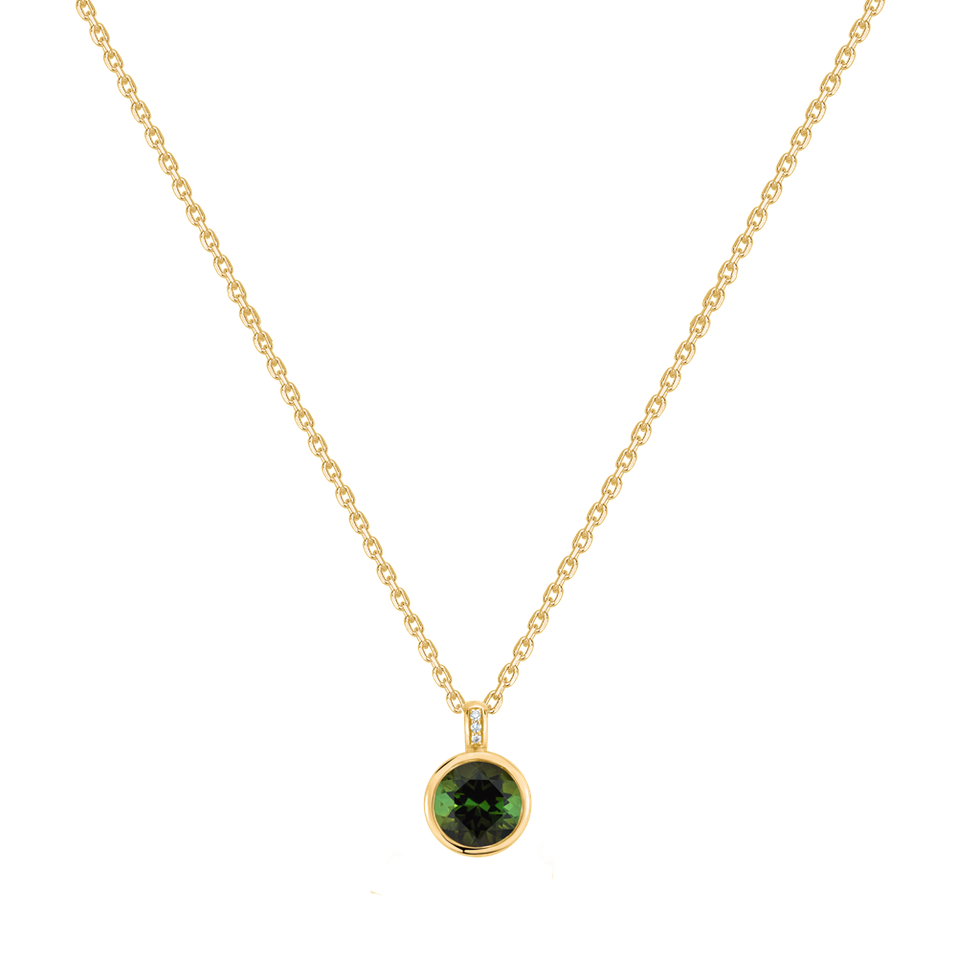 Náhrdelník s diamanty a turmalínem Regal Elegance