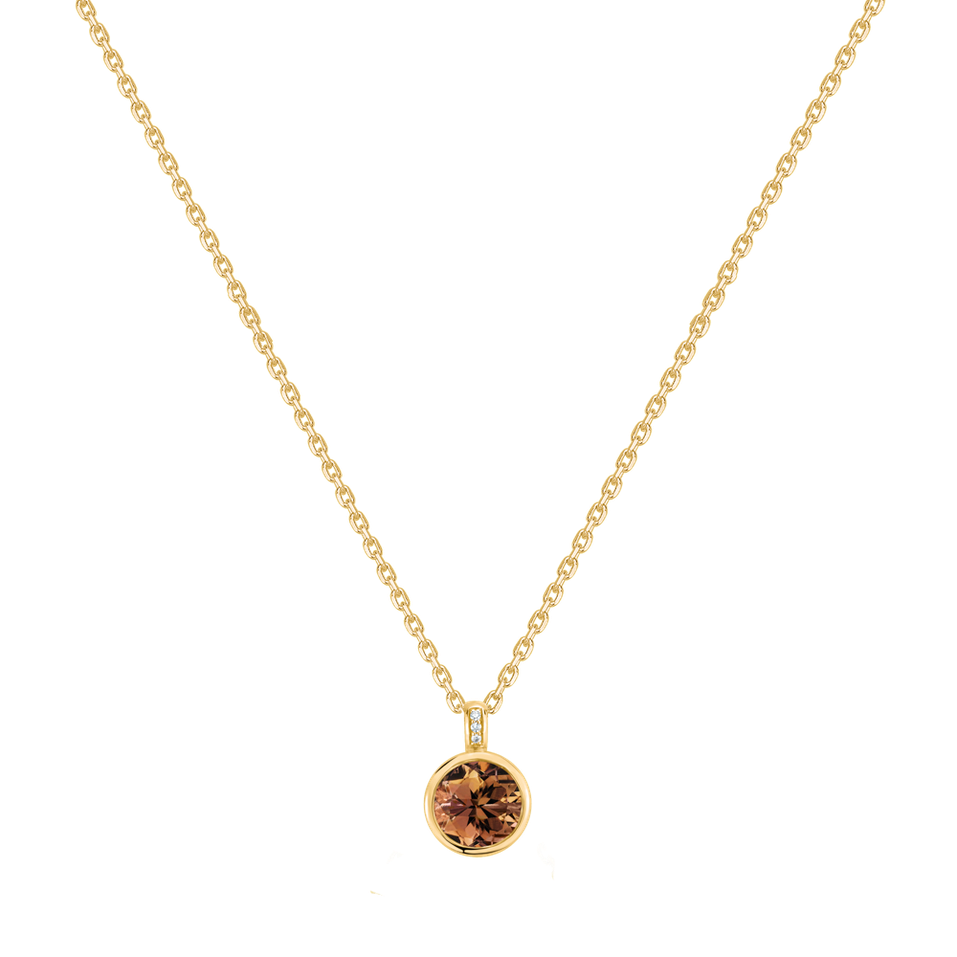 Náhrdelník s diamanty a turmalínem Regal Elegance