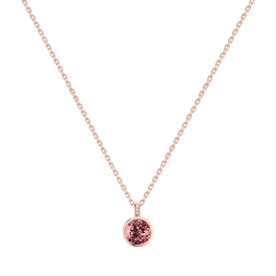 Náhrdelník s diamanty a turmalínem Regal Elegance