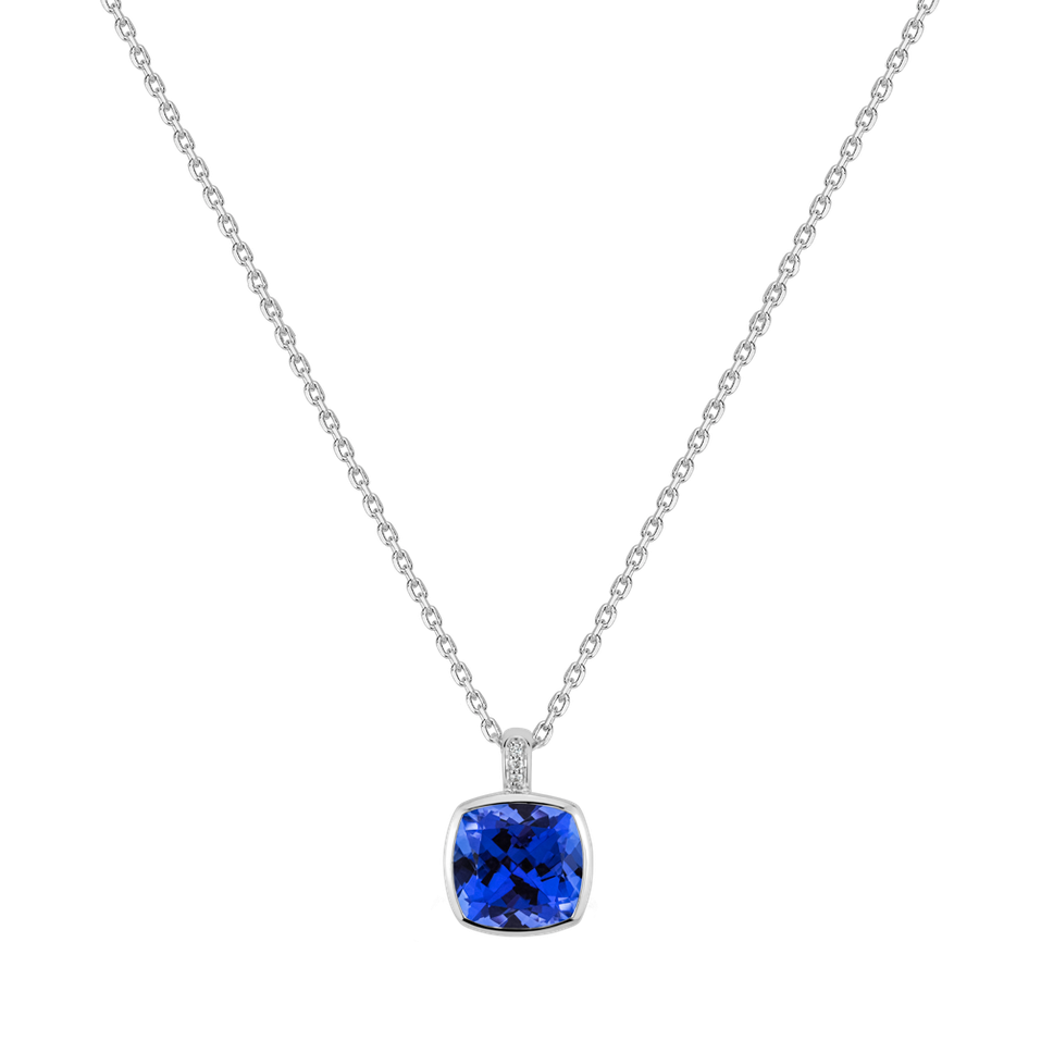 Náhrdelník s diamanty a tanzanitem Carelia