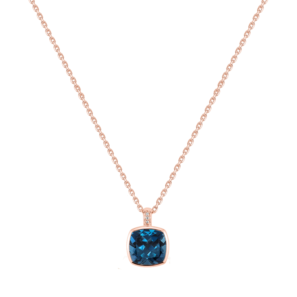 Náhrdelník s diamanty a topazem Carelia