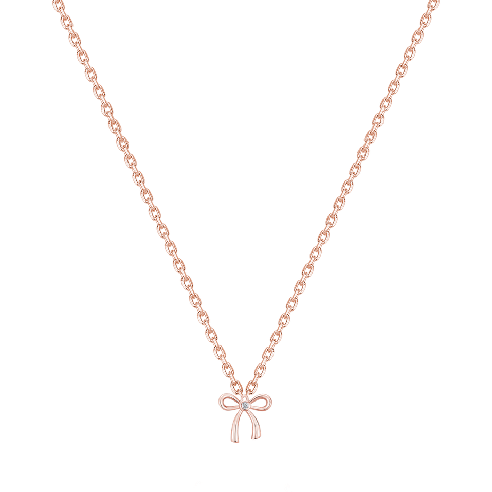 Náhrdelník s diamantem Brilliant Bow
