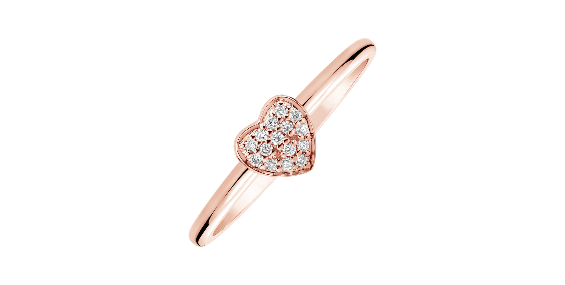 Prsten s diamanty Sparkle Heart