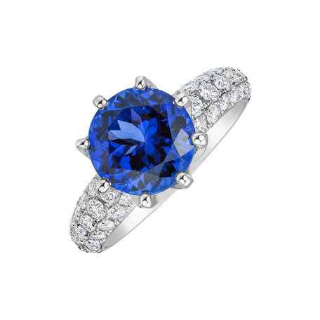 Prsten s diamanty a tanzanitem Adorned Soul