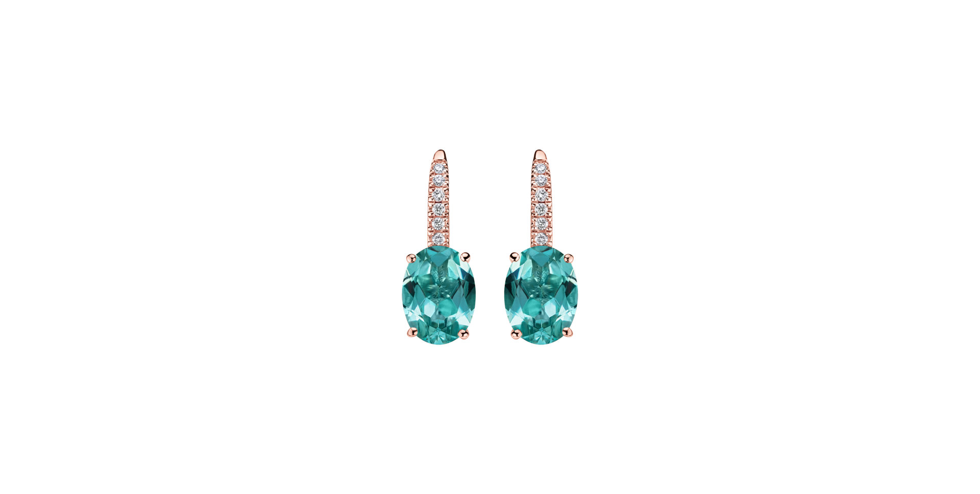 Náušnice s diamanty a apatitem Niké Elegance