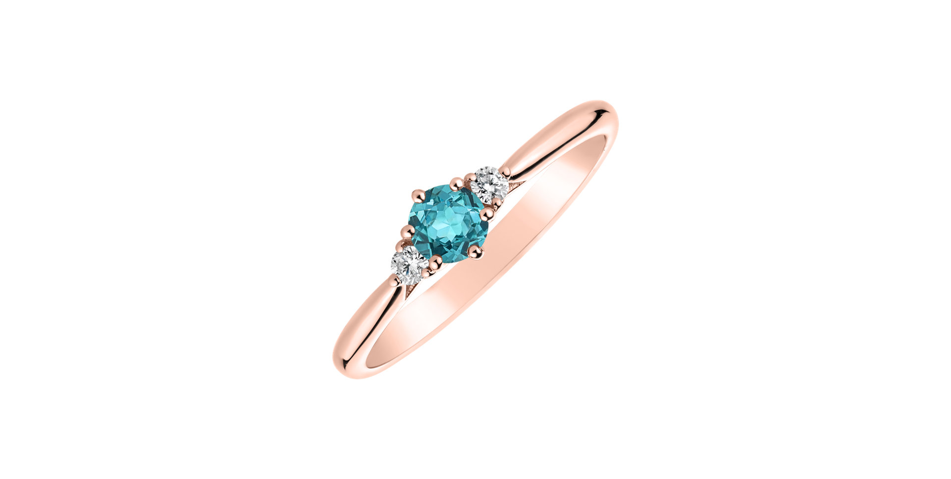 Prsten s diamanty a apatitem Midnight Serenity