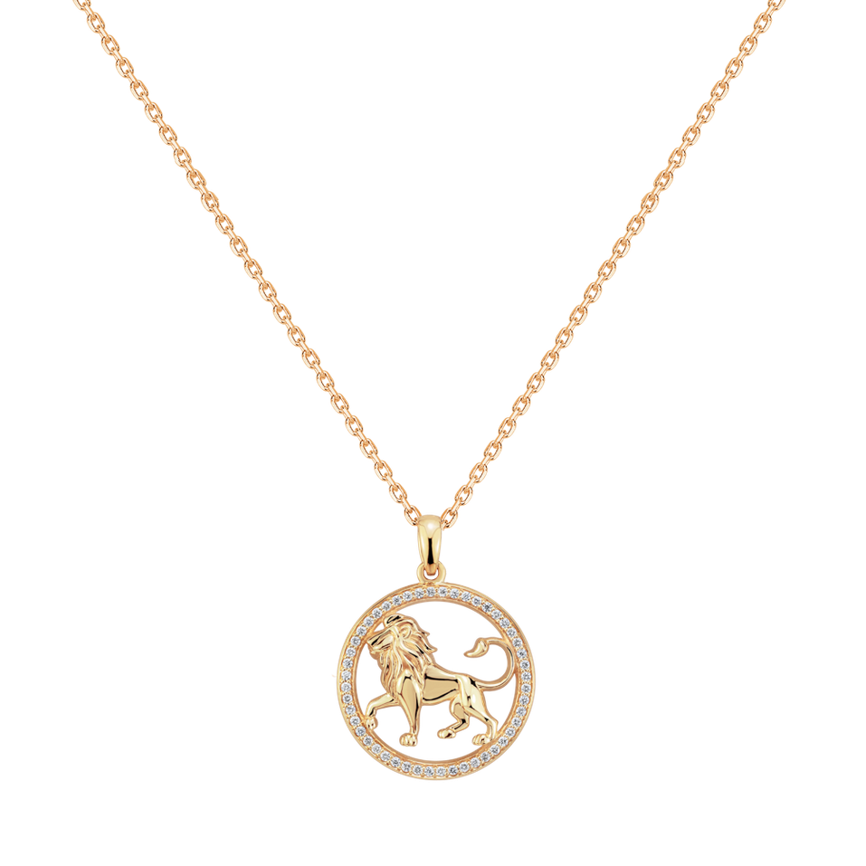 Náhrdelník s diamanty Starlit Zodiac Leo