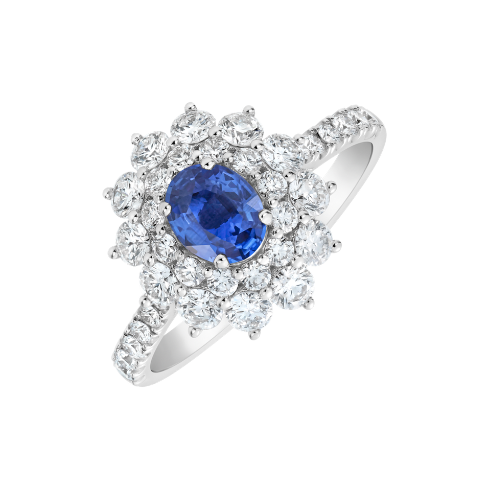 Prsten s diamanty a tanzanitem Queen of Tanzanite