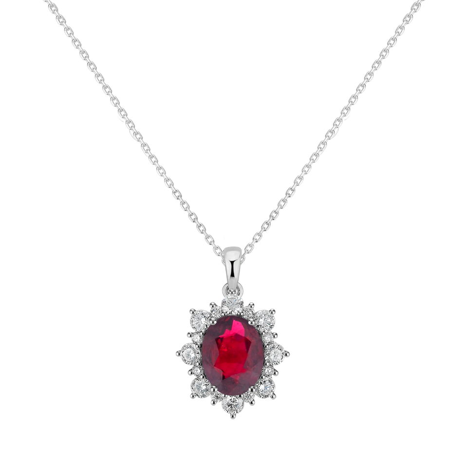 Náhrdelník s diamanty a rubínem Royal Aurora