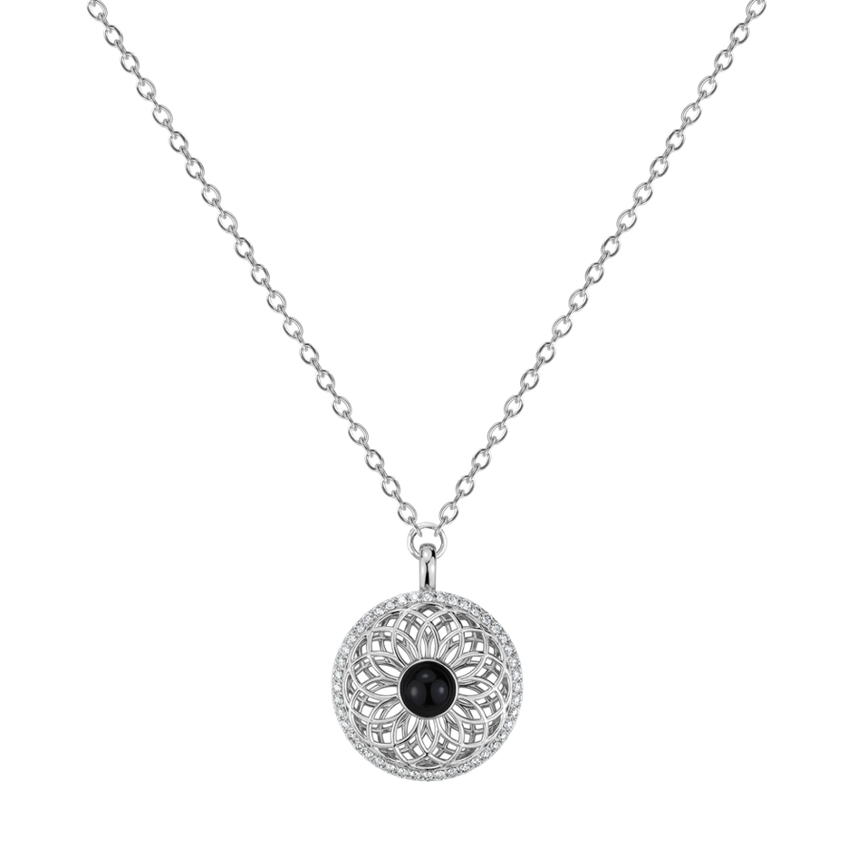 Náhrdelník s diamanty a achátem Heart of Starlight