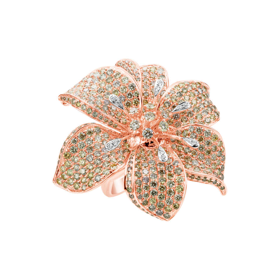 Prsten/brož s diamanty Lady of Flowers